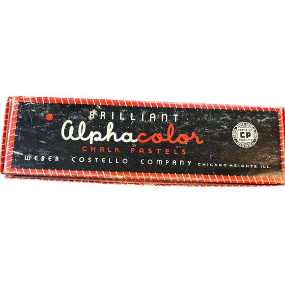 Weber Costello Co. Other - Brilliant Alphacolor Chalk Pastels No. 102 24 Sticks Weber Costello Co. Chicago
